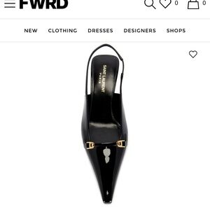Saint Laurent
Women's Carine Slingback Pumps‎ in Patent Leather black  size 39